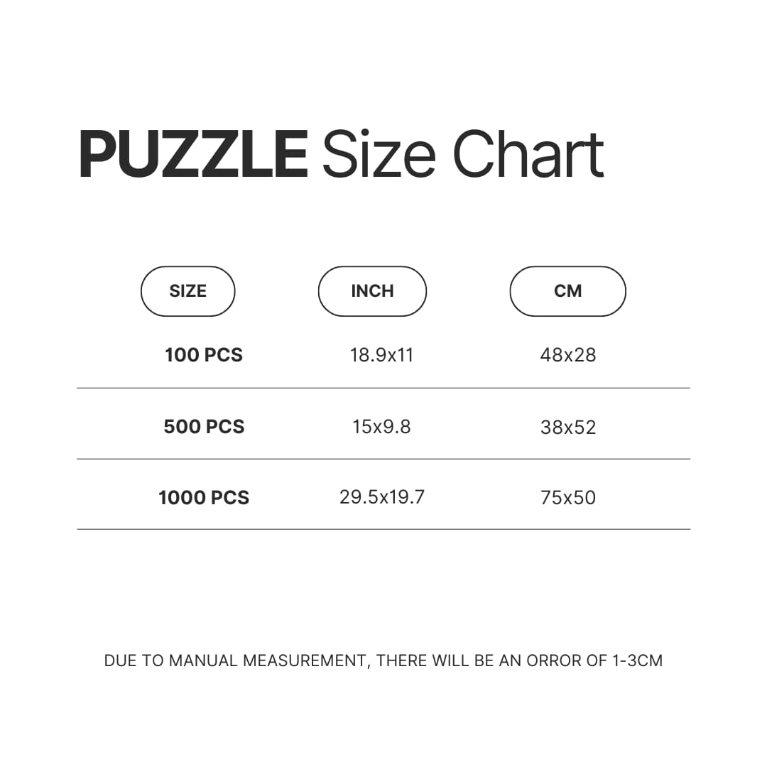 Puzzle Size Chart - Westside Gunn Store